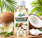 Leela Coconut Oil – Cosmetic Grade | Natural Moisturizing Oil for Skin, Hair, Body Massage, Handmade Soap, Cream, Lotion, Hair Conditioner & DIY Cosmetic Formulations.