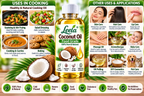 Coconut Oil Food Grade – Edible Cooking Oil for Frying, Sautéing, Indian Cooking, Baking, Curries, Traditional Recipes & Food Preparation