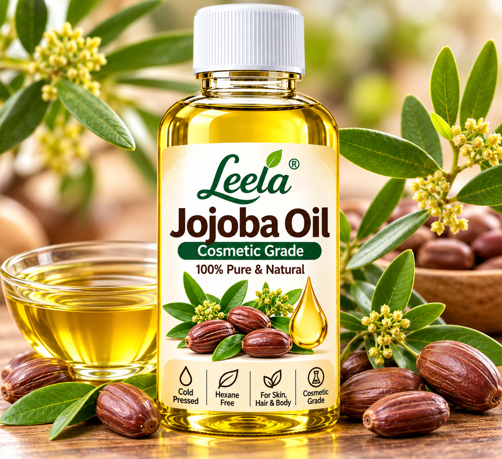 Jojoba Oil Cosmetic Grade – Natural Skin Moisturizing Oil for Face, Hair, Scalp, Body Massage, Nail & Cuticle Care, DIY Cosmetics, Creams, Lotions & Hair Serums.
