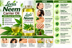 Neem Carrier Oil – Cosmetic Grade Herbal Oil for Skin Care, Hair Care, Scalp Care, Body Massage, Handmade Neem Soap, Cream, Lotion, Shampoo & DIY Cosmetic Formulations.
