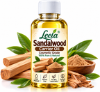 Leela Sandalwood Carrier Oil – Cosmetic Grade Natural Moisturizing Oil for Face, Skin, Hair, Body Massage, Nail Care, Handmade Soap, Cream, Lotion & DIY Cosmetic Formulations.