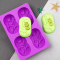 Four-cavity Handmade Soap Silicone Mold Round Rectangle